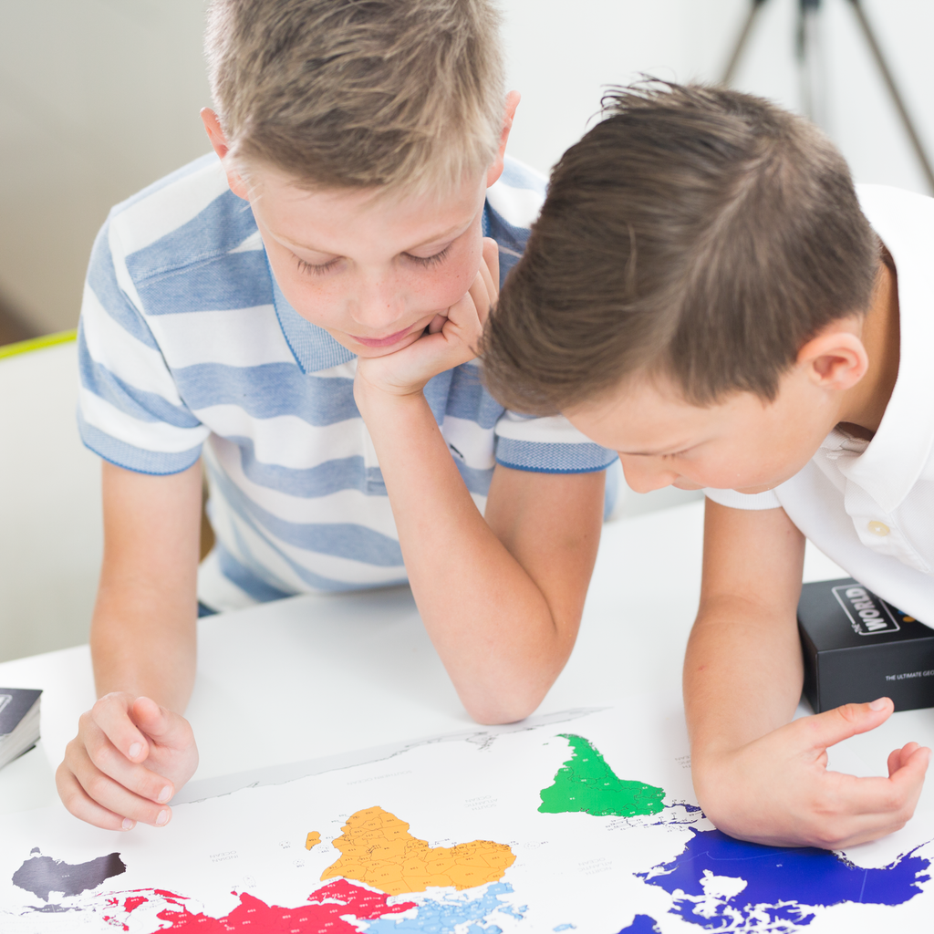 Geography card game for 7 and 8 year old boys great for road trip and travel also for adults to train brain and memory