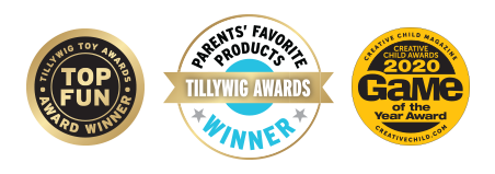 top fun tillywig awards 2022 award board game awarded card game for kids educational value games learning games for kids games for teenagers adults game of the year award best board games best card games learning gift idea parent's favorite product