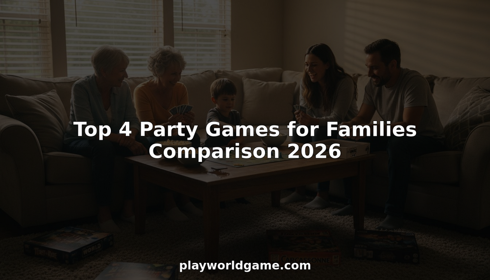Family laughing while playing party games