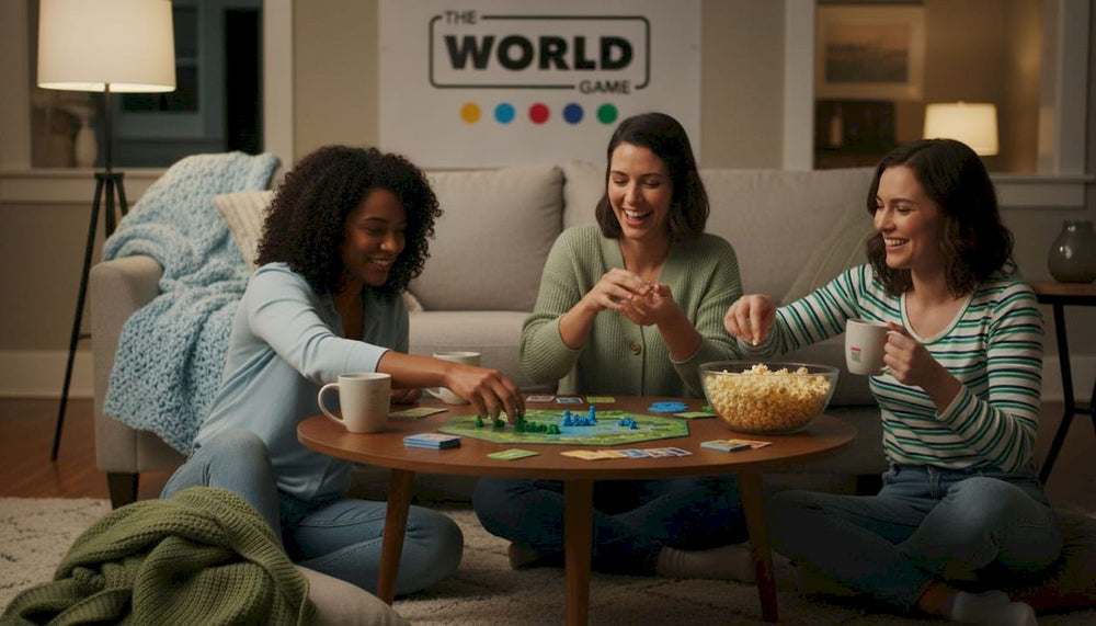 Women enjoying board game night together