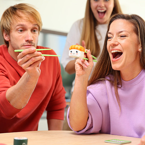 Reveal pairs and race to snatch the sushi