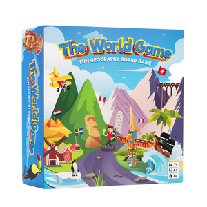 Geography board game for kids 8-12. Great learning educational game for for the family. 