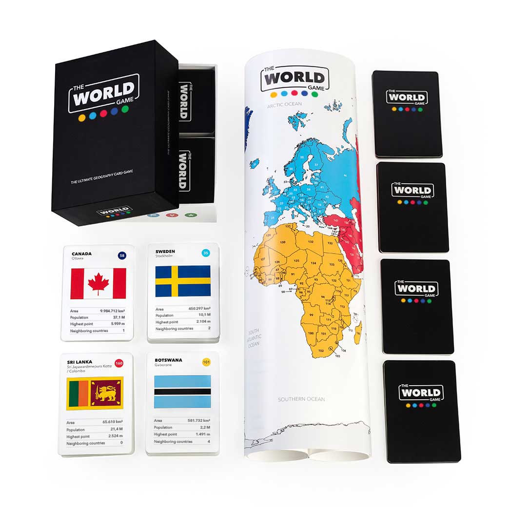 Countries of The World Flashcards – 290 Country & US States Complete with  Capital, Continent, Flag & More – Educational Geography Flash Card Game  Gift