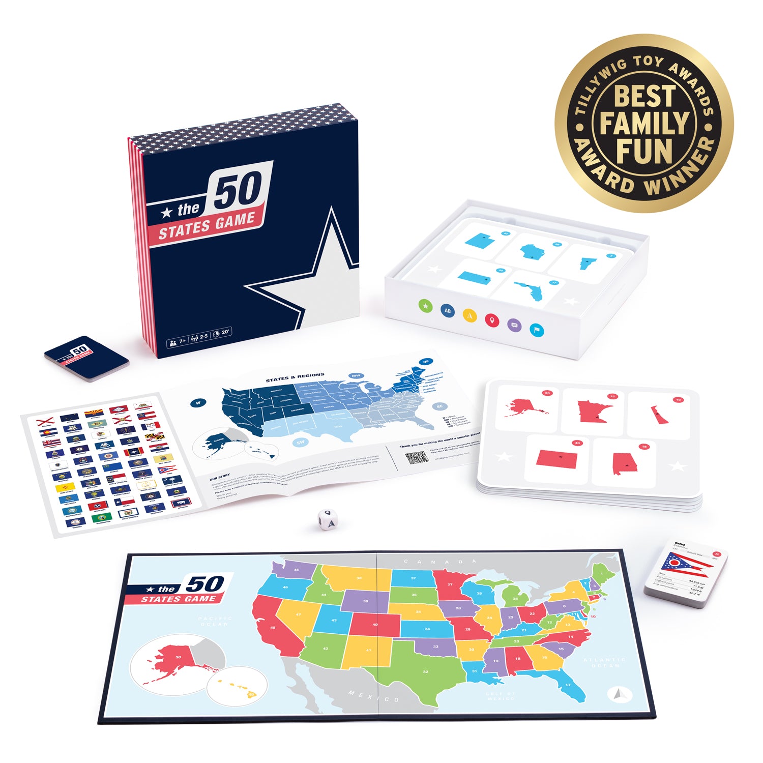 Great trivia game and a fun way to learn about usa states, flags and geography.